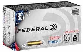 https3A2F2Fmedia.chattanoogashooting.com2Fimages2Fproduct2FFATP357VHP12FFATP357VHP1.jpg Federal Train & Protect Handgun Ammunition .357 Mag 125gr JHP 1440 fps 50/ct