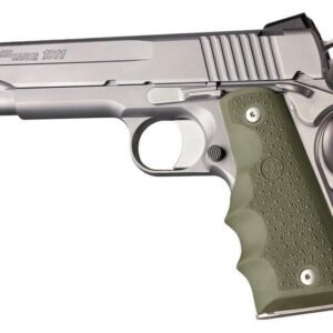 https3A2F2Fmedia.chattanoogashooting.com2Fimages2Fproduct2FHA450012FHA45001.jpg Hogue 1911 Govt. Model Grip with Finger Grooves - OD Green Rubber