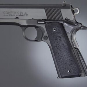 https3A2F2Fmedia.chattanoogashooting.com2Fimages2Fproduct2FHA450902FHA45090.jpg Hogue Colt Government Grips .45 1911 Rubber Panels with Palm Swells - Black