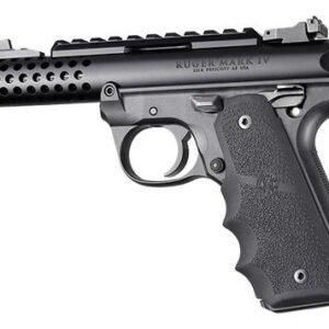 https3A2F2Fmedia.chattanoogashooting.com2Fimages2Fproduct2FHA790802FHA79080.jpg Hogue Ruger 22/45 MKIV Rubber Grip with Finger Grooves Black