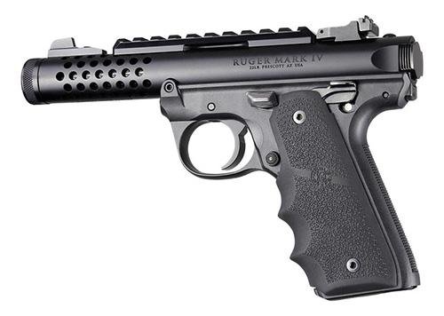 https3A2F2Fmedia.chattanoogashooting.com2Fimages2Fproduct2FHA790802FHA79080.jpg Hogue Ruger 22/45 MKIV Rubber Grip with Finger Grooves Black