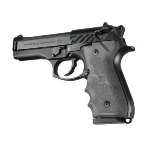 https3A2F2Fmedia.chattanoogashooting.com2Fimages2Fproduct2FHA920022FHA92002-1.jpg Hogue Rubber Handgun Grips with Finger Grooves Slate Grey for Beretta 92/96