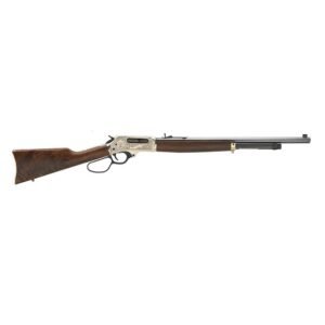 https3A2F2Fmedia.chattanoogashooting.com2Fimages2Fproduct2FHLH010BGWL2FHLH010BGWL.jpg Henry Brass Wildlife Edition Side Gate Rifle .45-70 Govt 4rd Magazine 22" Barrel Walnut Engraved Receiver Large Loop Lever