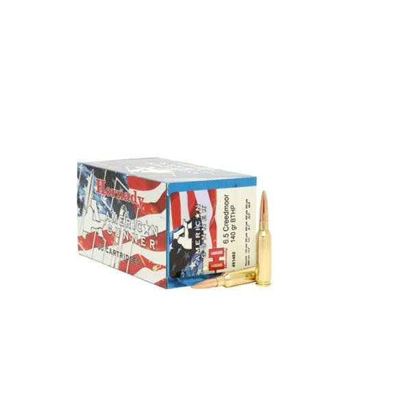 https3A2F2Fmedia.chattanoogashooting.com2Fimages2Fproduct2FHO814822FHO81482-1.jpg Hornady American Gunner Bulk Rifle Ammunition 6.5 Creedmoor 140 gr BTHP 2690 fps 50/ct