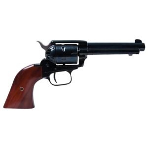 https3A2F2Fmedia.chattanoogashooting.com2Fimages2Fproduct2FHXRR22B6LHOL2FHXRR22B6LHOL-1.jpg Heritage Rough Rider Handgun .22 LR 6rd Capacity 6.5" Barrel Black with Wood Grip and 1776 Leather Holster