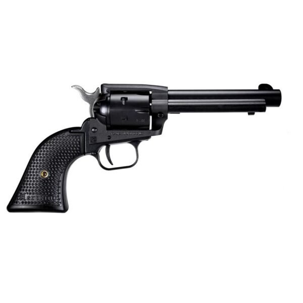 https3A2F2Fmedia.chattanoogashooting.com2Fimages2Fproduct2FHXSRR22BS4PG2FHXSRR22BS4PG_1.jpg Heritage Rough Rider Steel Frame Handgun .22 LR 6rd Capacity 4.75" Barrel Black Satin Finish Polymer Grips
