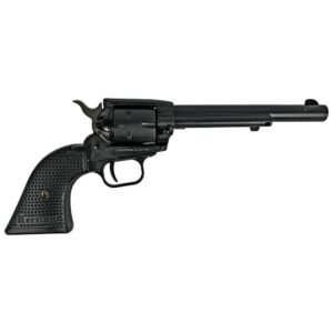 https3A2F2Fmedia.chattanoogashooting.com2Fimages2Fproduct2FHXSRR22BS6PG2FHXSRR22BS6PG-1.jpg Heritage Rough Rider Steel Frame Handgun .22 LR 6rd Capacity 6.5" Barrel Black Satin Finish Polymer Grips