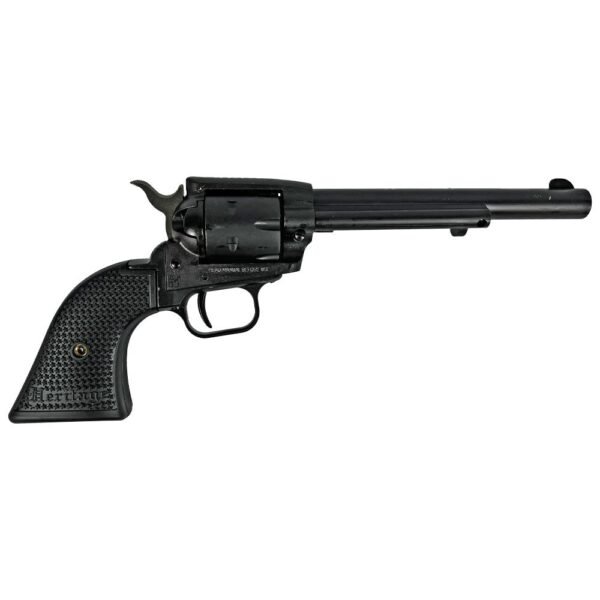 https3A2F2Fmedia.chattanoogashooting.com2Fimages2Fproduct2FHXSRR22BS6PG2FHXSRR22BS6PG-1.jpg Heritage Rough Rider Steel Frame Handgun .22 LR 6rd Capacity 6.5" Barrel Black Satin Finish Polymer Grips