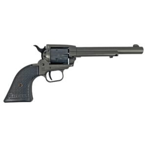 https3A2F2Fmedia.chattanoogashooting.com2Fimages2Fproduct2FHXSRR22C62FHXSRR22C6-1.jpg Heritage Rough Rider Steel Frame Tungsten Cerakote Handgun .22 LR 6rd Capacity 6.5" Barrel Polymer Black
