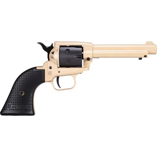 https3A2F2Fmedia.chattanoogashooting.com2Fimages2Fproduct2FHXSRR22V42FHXSRR22V4-1.jpg Heritage Rough Rider Handgun .22 LR 6/rd Capacity 4.75" Barrel Polymer Black Sabre Sand Cerakote