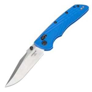 https3A2F2Fmedia.chattanoogashooting.com2Fimages2Fproduct2FJN243732FJN24373.jpg Hogue Deka Manual Folder Knife 3 1/4" Clip Point Blade Blue and Silver