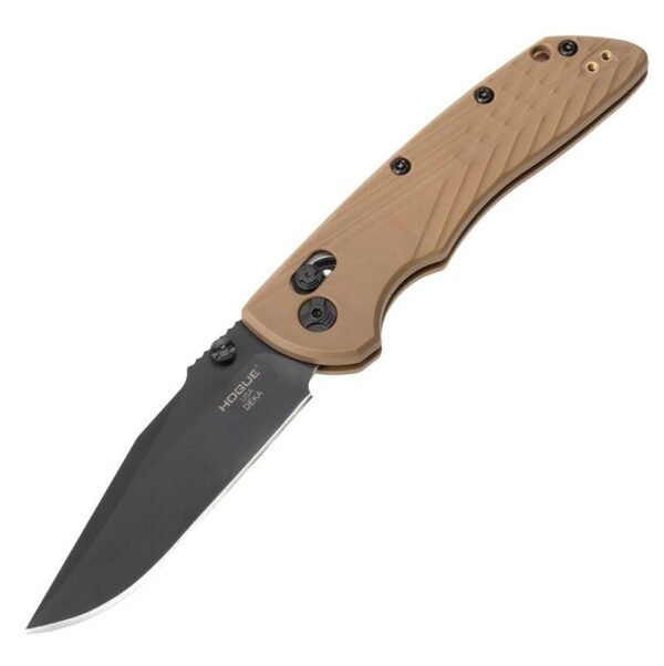 https3A2F2Fmedia.chattanoogashooting.com2Fimages2Fproduct2FJN243772FJN24377.jpg Hogue Deka Manual Folder Knife 3 1/4" Clip Point Blade FDE