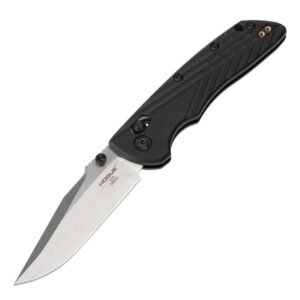 https3A2F2Fmedia.chattanoogashooting.com2Fimages2Fproduct2FJN243792FJN24379.jpg Hogue Deka Manual Folder Knife 3 1/4" Clip Point Blade Black With Thumb Studs