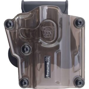 https3A2F2Fmedia.chattanoogashooting.com2Fimages2Fproduct2FJZMX0032FJZMX003-1.jpg Bulldog Max Multi-Fit Polymer Holster w/ Paddle-Transparent Smoke Brown RH