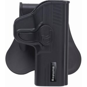 https3A2F2Fmedia.chattanoogashooting.com2Fimages2Fproduct2FJZRRSWMPS2FJZRR1911_1_24.jpg Bulldog Rapid Release Polymer Holster with Paddle Fits S&W M&P Shield Black RH