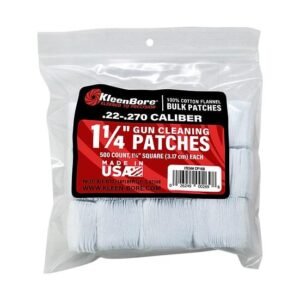https3A2F2Fmedia.chattanoogashooting.com2Fimages2Fproduct2FKBCP16B2FKBCP16B-1.jpg KleenBore 1 1/4" Bore Cleaning Patches .22-.270 Cal .410-20 ga 500/ct
