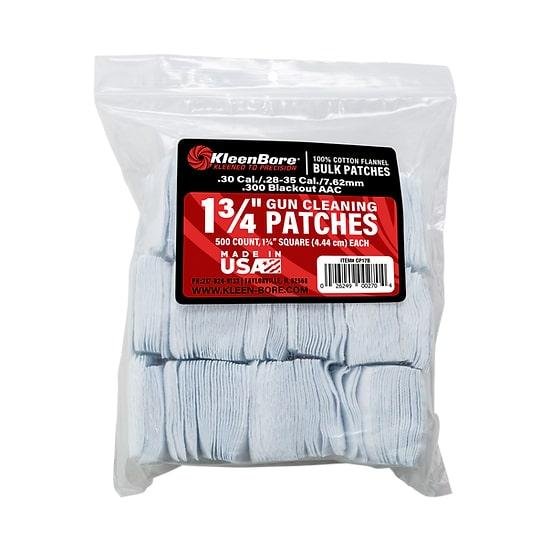 https3A2F2Fmedia.chattanoogashooting.com2Fimages2Fproduct2FKBCP17B2FKBCP17B-1.jpg KleenBore 1 3/4" Bore Cleaning Patches .28-.35 Cal 500/ct