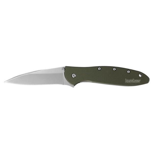 https3A2F2Fmedia.chattanoogashooting.com2Fimages2Fproduct2FKW1660OL2FKW1660OL-1.jpg Kershaw Leek Folding Knife 3" Drop Point Blade Olive