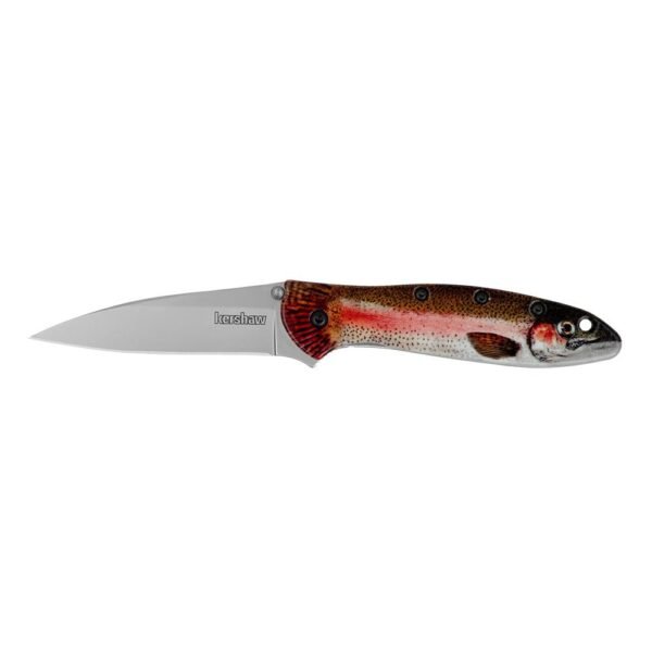 https3A2F2Fmedia.chattanoogashooting.com2Fimages2Fproduct2FKW1660TROUT2FKW1660TROUT-1.jpg Kershaw Leek Folding Knife 3" Drop Point Blade Rainbow Trout