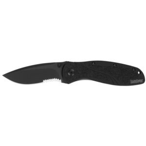 https3A2F2Fmedia.chattanoogashooting.com2Fimages2Fproduct2FKW1670BLKST2FKW1670BLKST_1.jpg Kershaw Blur Semi Serrated Folding Knife 3-2/5" Drop Point Blade Black