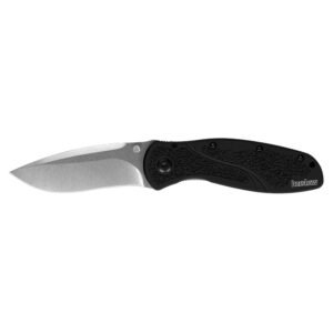 https3A2F2Fmedia.chattanoogashooting.com2Fimages2Fproduct2FKW1670S30V2FKW1670S30V-1.jpg Kershaw Blur Folding Knife 3-2/5" Stonewashed Drop Point Blade Black
