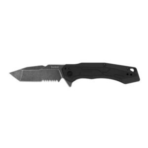 https3A2F2Fmedia.chattanoogashooting.com2Fimages2Fproduct2FKW2062ST2FKW2062ST-1.jpg Kershaw Analyst Folding Knife 3-1/4" Partially Serrated Tanto Blade Black