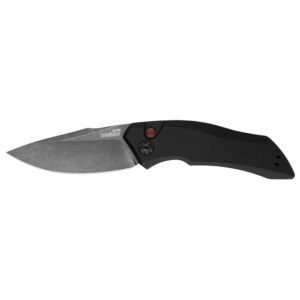 https3A2F2Fmedia.chattanoogashooting.com2Fimages2Fproduct2FKW7100BW2FKW7100BW-1.jpg Kershaw Launch 1 Automatic Folding Knife 3-2/5" Drop Point Blackwash