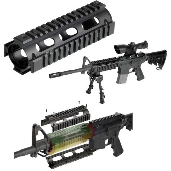 https3A2F2Fmedia.chattanoogashooting.com2Fimages2Fproduct2FLIMTU0012FLIMTU001.jpg Leapers UTG PRO Model 4/AR15 Car Length Drop-in Quad Rail Black