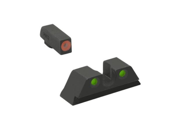 https3A2F2Fmedia.chattanoogashooting.com2Fimages2Fproduct2FMK4650031312FOrangeGreen_3.jpg Meprolight ML46500 Hyper-Bright Orange Ring Front/Green Rear Sights for Taurus 3GC