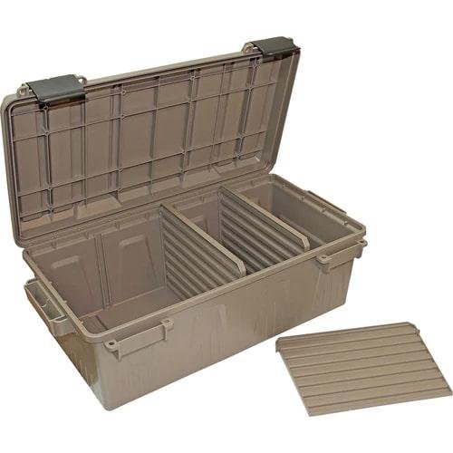 https3A2F2Fmedia.chattanoogashooting.com2Fimages2Fproduct2FMTACDC302Facdc30_500x.jpg MTM Ammo Crate Divided Utility Box Dark Earth