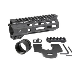 https3A2F2Fmedia.chattanoogashooting.com2Fimages2Fproduct2FMWMICRM62FMWMICRM6.jpg Midwest Industries Combat Rail One Piece Free Float M-LOK Handguard 6" Black