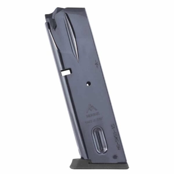https3A2F2Fmedia.chattanoogashooting.com2Fimages2Fproduct2FMYMGSW5915N2FMYMGSW5915N-1.jpg Mec-Gar S&W 5900 Series/910/915/659 Handgun Magazine 9mm Luger 15rd