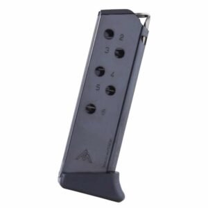 https3A2F2Fmedia.chattanoogashooting.com2Fimages2Fproduct2FMYMGWPPKFRB2FMYMGWPPKFRB-1.jpg Mec-Gar Walther PPK Handgun Magazine .380 ACP HT Blued 6/rd