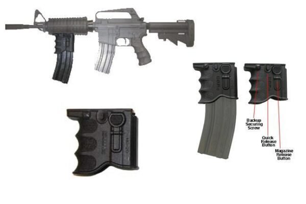 https3A2F2Fmedia.chattanoogashooting.com2Fimages2Fproduct2FNAMG202FNAMG20.jpg Mako Group AR-15 Quick Release Front Grip Magazine Adapter