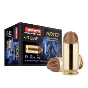 https3A2F2Fmedia.chattanoogashooting.com2Fimages2Fproduct2FNH6114400202FNH611440020.jpg Norma NXD Handgun Ammunition .40 S&W 93gr NXD 1531 fps 20/ct