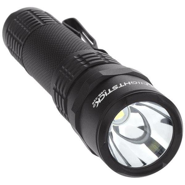 https3A2F2Fmedia.chattanoogashooting.com2Fimages2Fproduct2FNIUSB3202FNIUSB3202.jpg Nightstick Mini-TAC USB Rechargeable Flashlight 320 Lumens Black