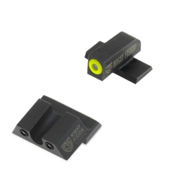 https3A2F2Fmedia.chattanoogashooting.com2Fimages2Fproduct2FNNSPR226007YGZG2FNNSPR226007YGZG.jpg Perfect Dot NS Set w/Yellow Front + Black U Rear Fits Springfield XD