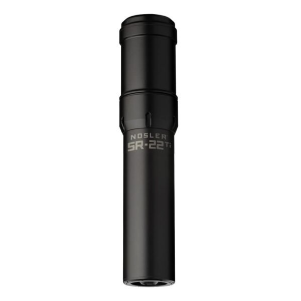 https3A2F2Fmedia.chattanoogashooting.com2Fimages2Fproduct2FNO906252FNO90625-1.jpg Nosler SR-22 Ti Suppressor 1/2x28 .22 LR 7.53" Black