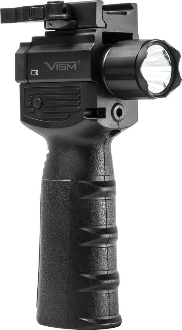 https3A2F2Fmedia.chattanoogashooting.com2Fimages2Fproduct2FNRVAQVGFLRV22FNRVAQVGFLRV2.jpg NcSTAR VISM Vertical Grip w/Strobe FlashLight & Red Laser Gen 2