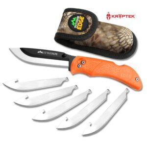 https3A2F2Fmedia.chattanoogashooting.com2Fimages2Fproduct2FOERB20C2FOERB20C-1.jpg Outdoor Edge RazorPro L Replaceable Blade Folding Knife 3-1/2" Drop Point Blade Orange