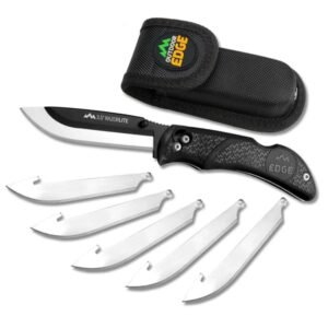 https3A2F2Fmedia.chattanoogashooting.com2Fimages2Fproduct2FOERL10C2FOERL10C-1.jpg Outdoor Edge RazorPro L Replaceable Blade Hunting Knife 3-1/2" Drop Point Blade Black