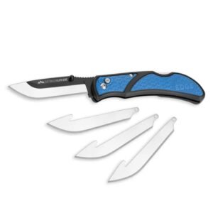 https3A2F2Fmedia.chattanoogashooting.com2Fimages2Fproduct2FOERLU3040C2FOERLU3040C-1.jpg Outdoor Edge RazorEDC Lite Replaceable Blade Folding Knife 3" Drop Point Blade Blue