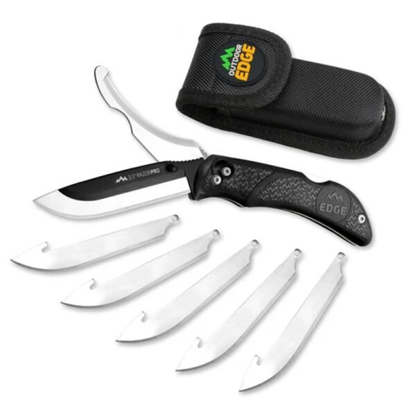 Outdoor Edge RazorPro G Replaceable Blade Folding Knife 3-1/2" Drop Point Blade Black