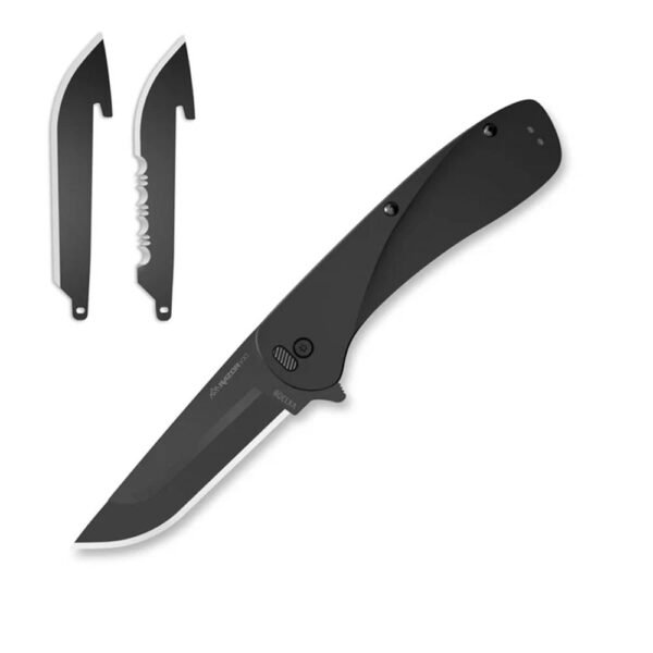 https3A2F2Fmedia.chattanoogashooting.com2Fimages2Fproduct2FOEVX130BC2FOEVX130BC-1.jpg Outdoor Edge Razor VX1 Folding Knife 3" Drop Point Blade Black