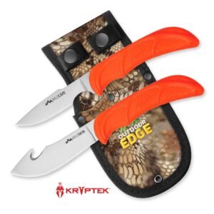 https3A2F2Fmedia.chattanoogashooting.com2Fimages2Fproduct2FOEWR1C2FOEWR1C-1.jpg Outdoor Edge Wildpair Knife Combo 4" Gut-Hook Skinner Blade & 2-1/2" Caping Blade Orange