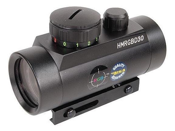 https3A2F2Fmedia.chattanoogashooting.com2Fimages2Fproduct2FOSHMRGBD30CP2FOSHMRGBD30CP.jpg BSA Huntsman Red/Green/Blue Dot Sight - 1x30mm 5 MOA - Matte