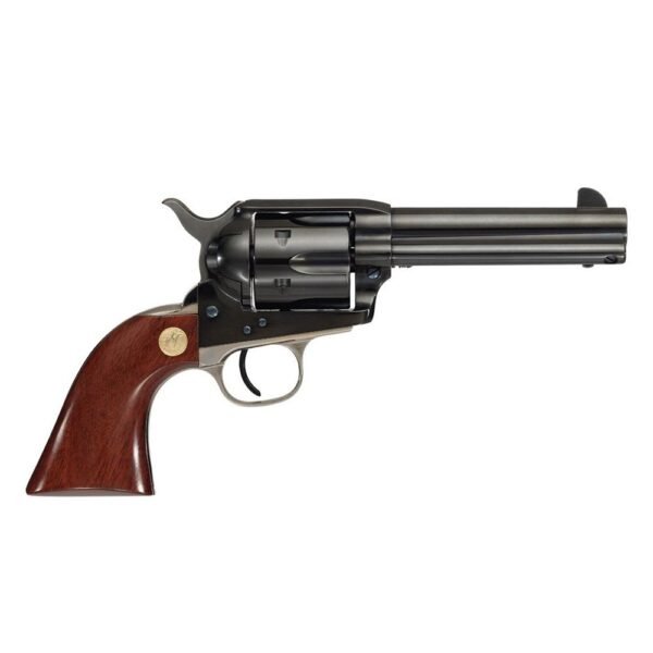 https3A2F2Fmedia.chattanoogashooting.com2Fimages2Fproduct2FOZMP410B14022FOZMP410B1402-1.jpg Cimarron Pistoleer Handgun .45 Colt 6rd Capacity 4.75" Blued with Walnut Grip Steel Backstrap & Trigger Guard