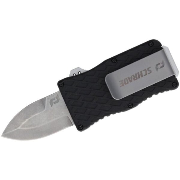 https3A2F2Fmedia.chattanoogashooting.com2Fimages2Fproduct2FPF11359692FPF1135969.jpg Schrade Uproar Tactical Mini D/A OTF Knife 1 9/10" Blade Black