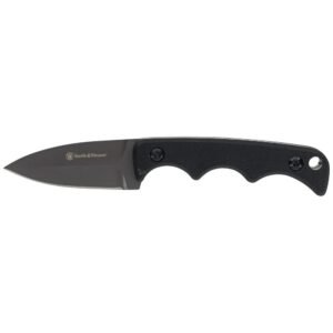 https3A2F2Fmedia.chattanoogashooting.com2Fimages2Fproduct2FPF11931562FPF1193156-1_1.jpg Smith & Wesson H.R.T. Fixed Knife Spear Point Blade Black