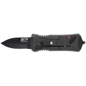 https3A2F2Fmedia.chattanoogashooting.com2Fimages2Fproduct2FPF12248612FPF1224861-1.jpg Smith & Wesson M&P Compact OTF Folding Knife 1-9/10" Spear Point Blade Grey